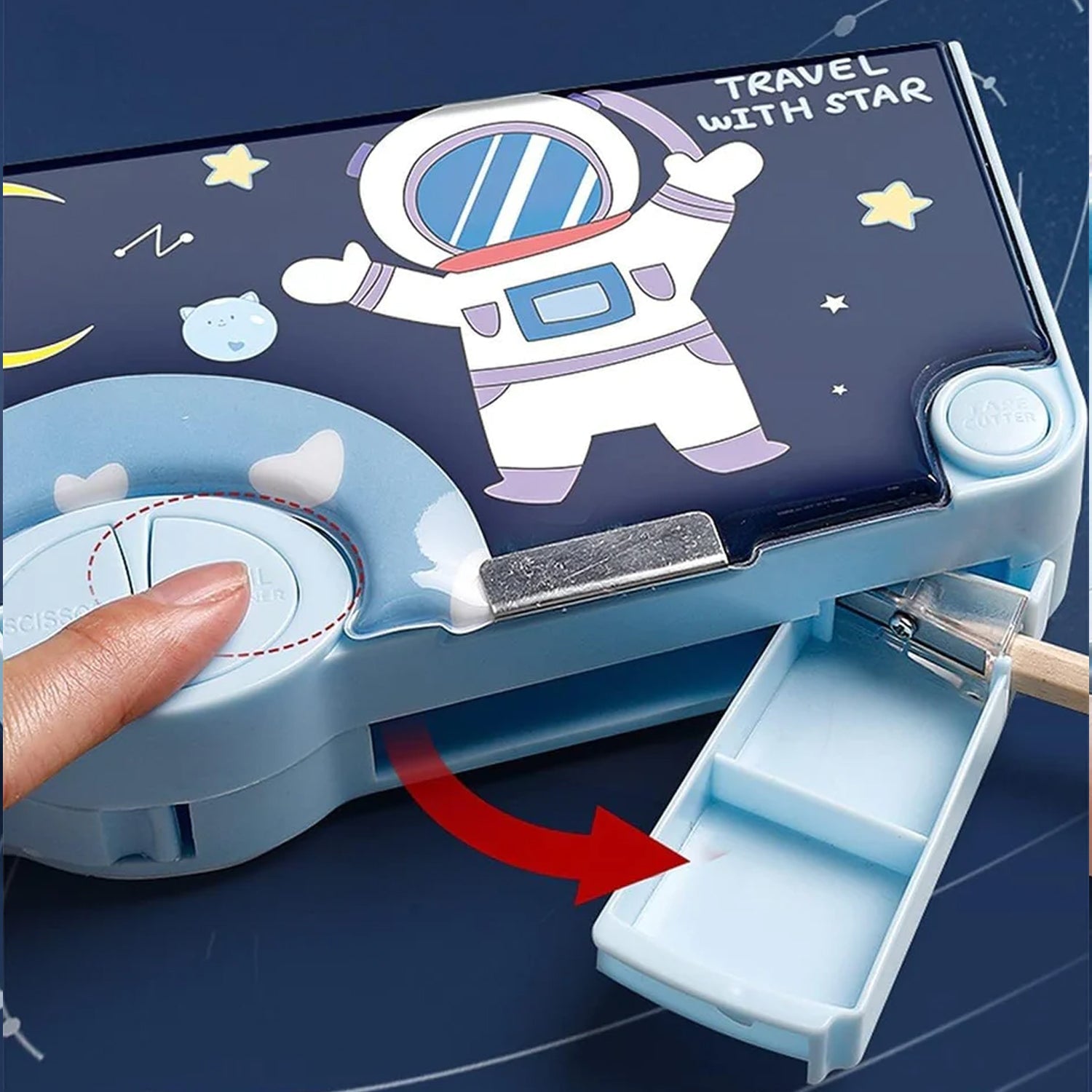 0052 Multi-functional Magnetic Pencil Box for Kids