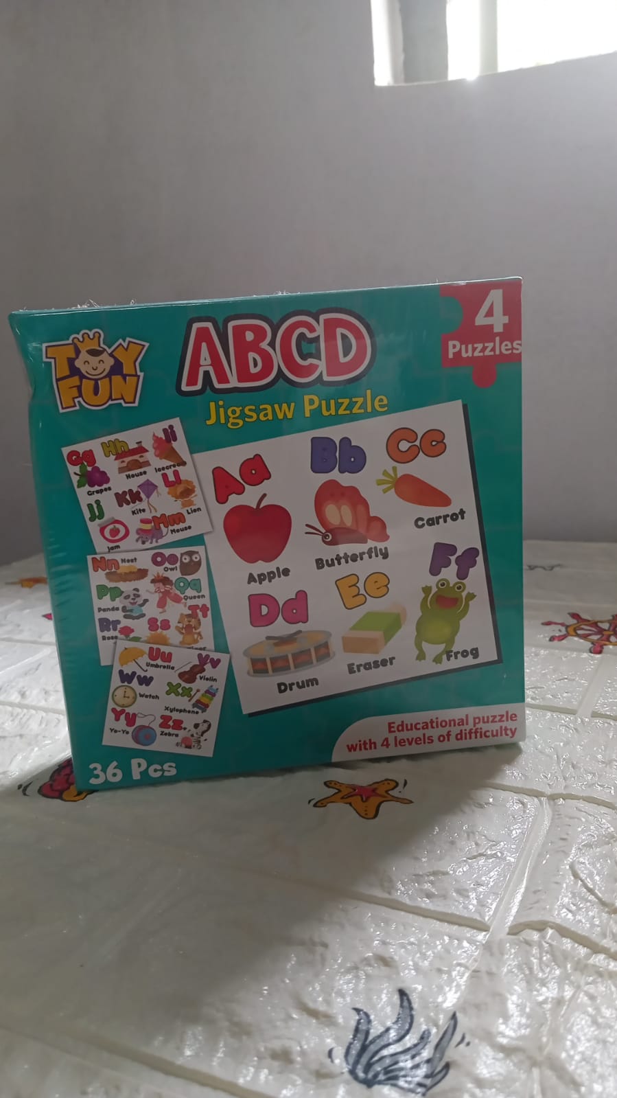 4052 Learning Abcd JigaSaw Toy Puzzle For Children (4 Puzzles Pack)