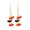 Generic Women's Gold Plated Pom Pom Fashion Earrings-Gold