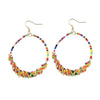 Generic Women's Alloy Designer Hanging Beads Earrings-Multicolour