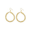 Generic Women's Alloy, Golden Crytal Hanging Earrings-Gold