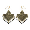 Generic Women's Gold Plated, Beads Hook Dangler Hanging Tassel Earrings-Gold