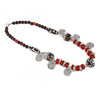 Designer Red Stone and Coin Tibetean Beads Necklace