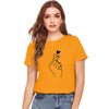 Generic Women's Cotton Western Wear T Shirt (Yellow)