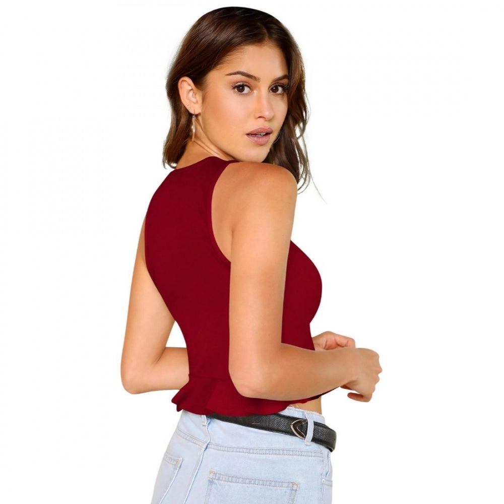 Women's Western Wear Tops (Maroon)