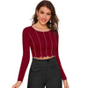 Generic Women's Western Wear Hosiery Crop Top (Maroon)