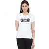 Generic Women's Cotton Blend Sanskari Printed T-Shirt (White)