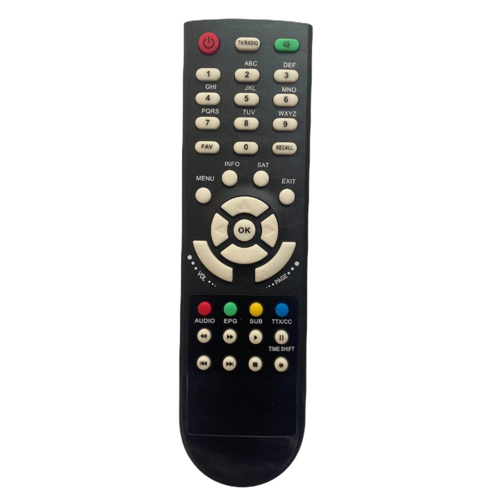 Generic DTH Set Top Box Remote with Time and Shift Function, Compatible with DVB (Free Dish) Set Top Box Remote (Exactly Same Remote will Only Work)