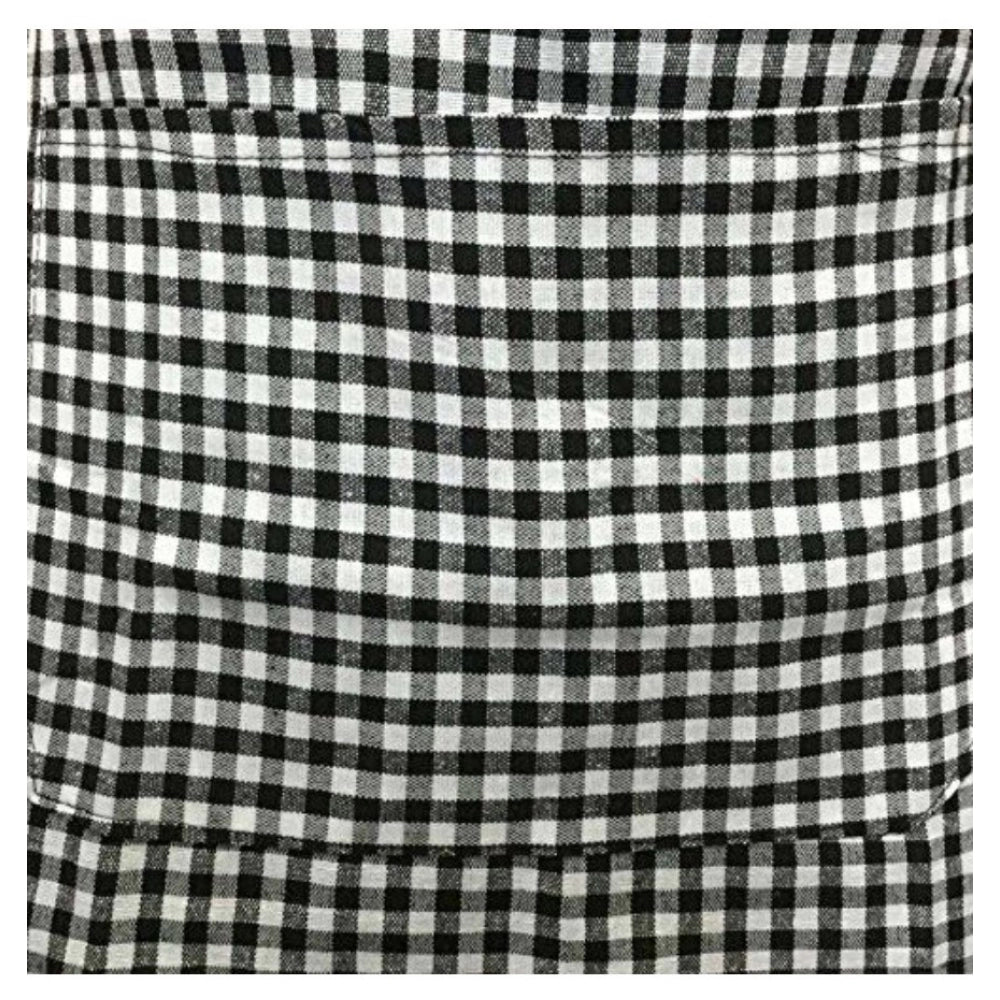 Generic Checkered Cotton Apron Sets (Black)