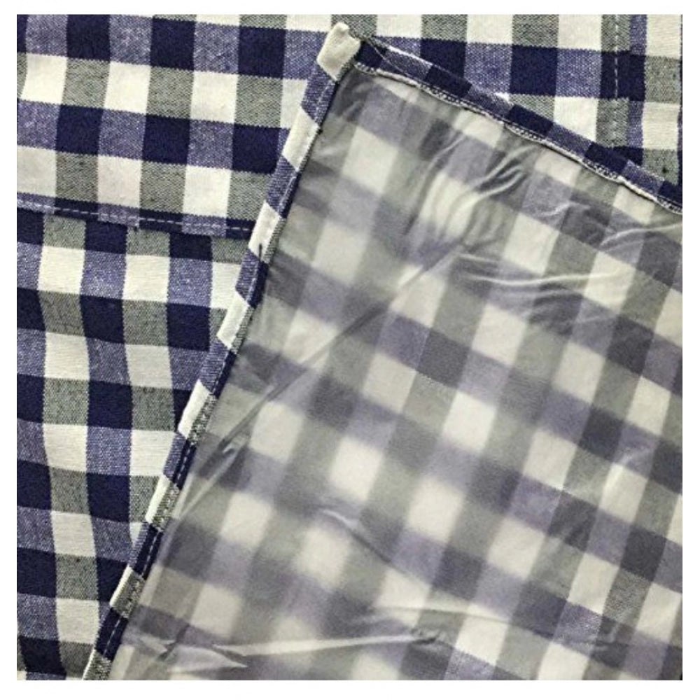 Generic Checkered Cotton Aprons (Blue)