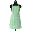 Generic Checkered Cotton Aprons (Green)