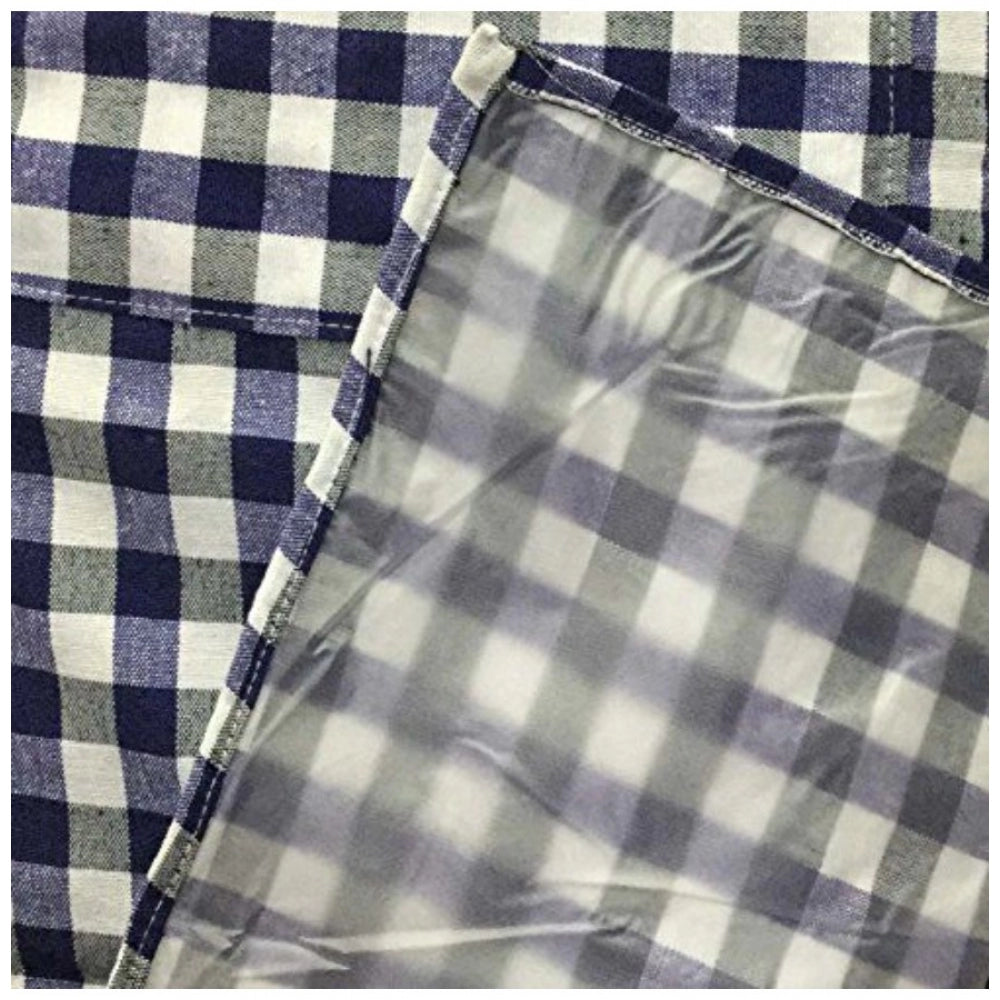 Generic Checkered Cotton Apron Sets (Blue)