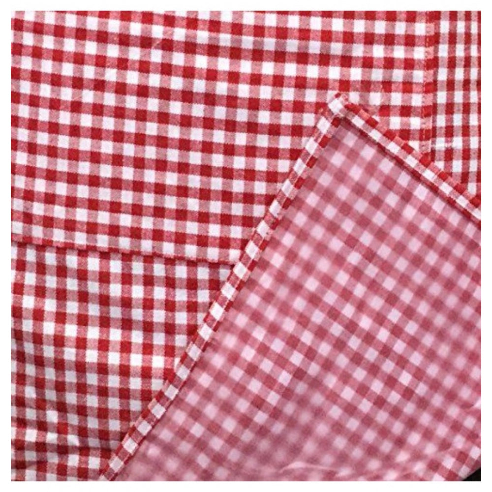 Generic Checkered Cotton Aprons (Red)