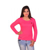 Women's Solid Full Sleeve T-Shirt Top Casual Wear