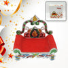 2381 Ladoo Bal Gopal Small Sinhasan for Pooja Mandir Krishna Sofa Asan