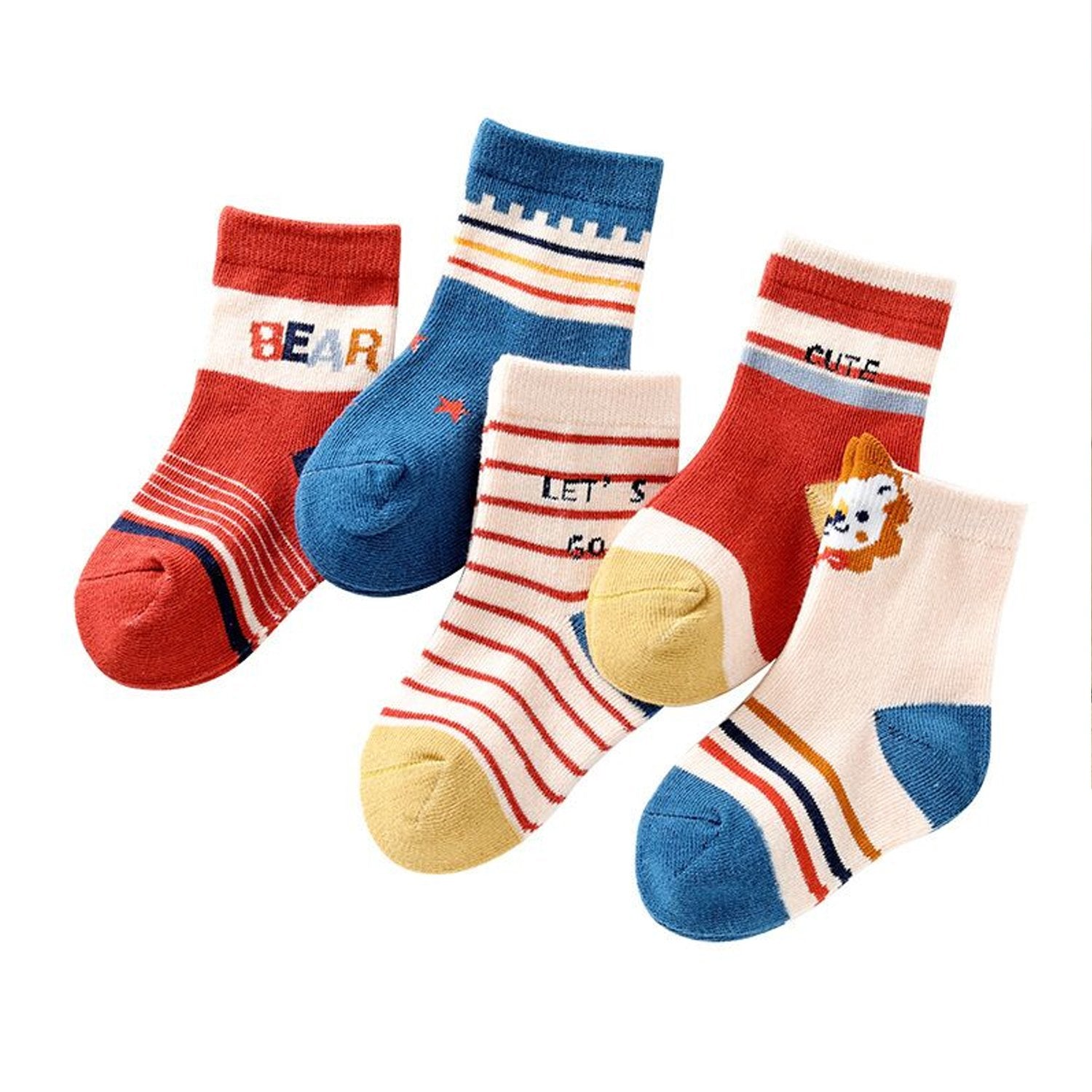 7303 Socks Breathable Thickened Classic Simple Soft Skin Friendly For Kids 