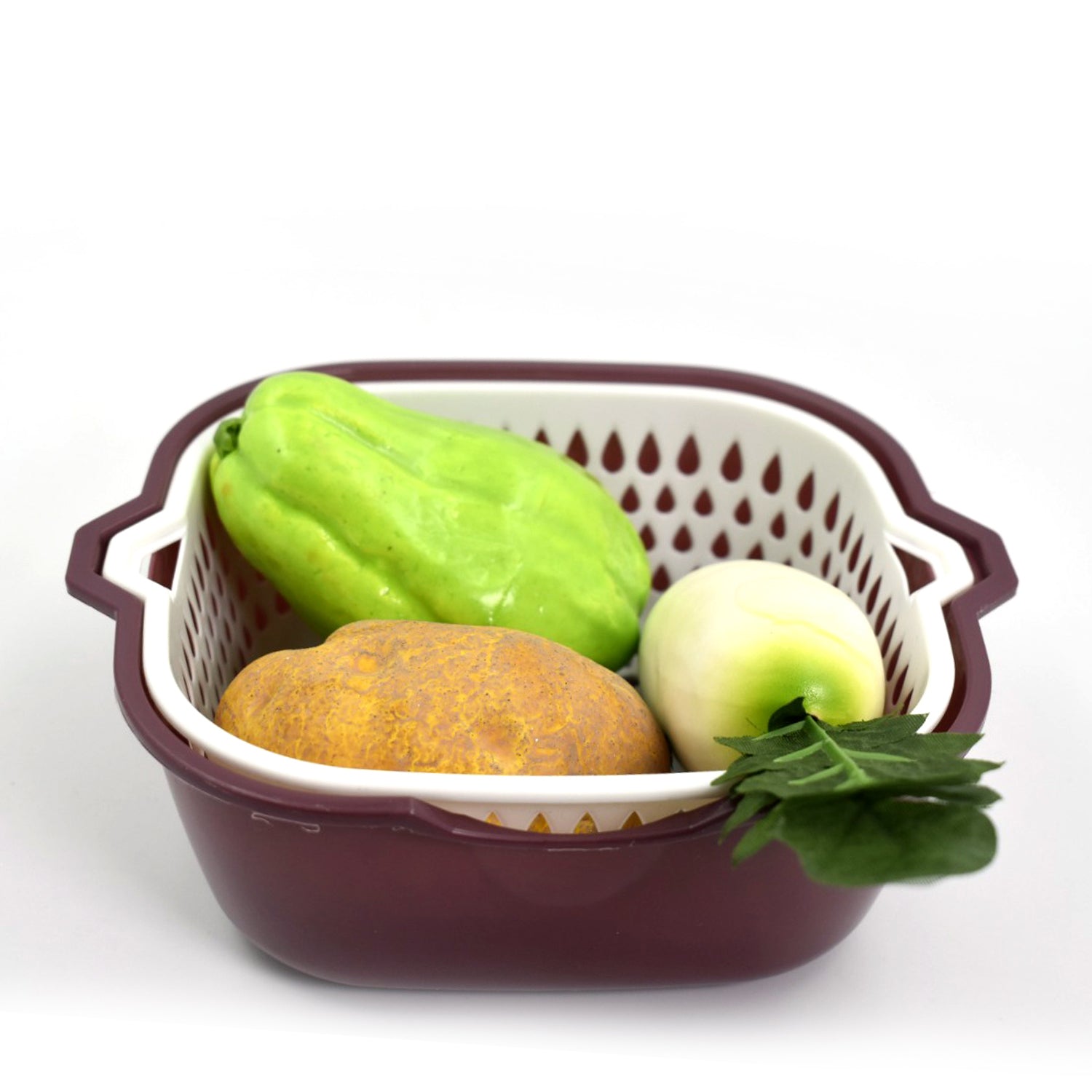 2783 2 In 1 Basket Strainer To Rinse Various Types Of Items Like Fruits, Vegetables Etc. 