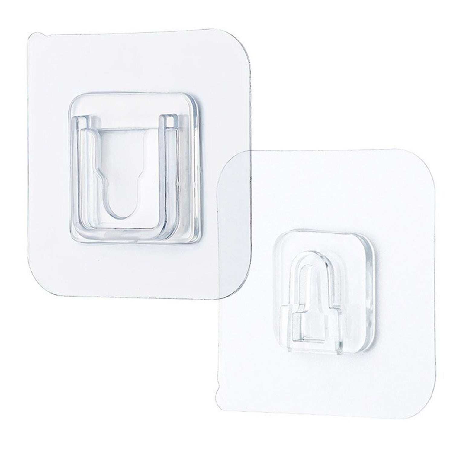 7433 Transparent Adhesive Male Hook Used For Hanging Various Types Of Items (1Pc) 