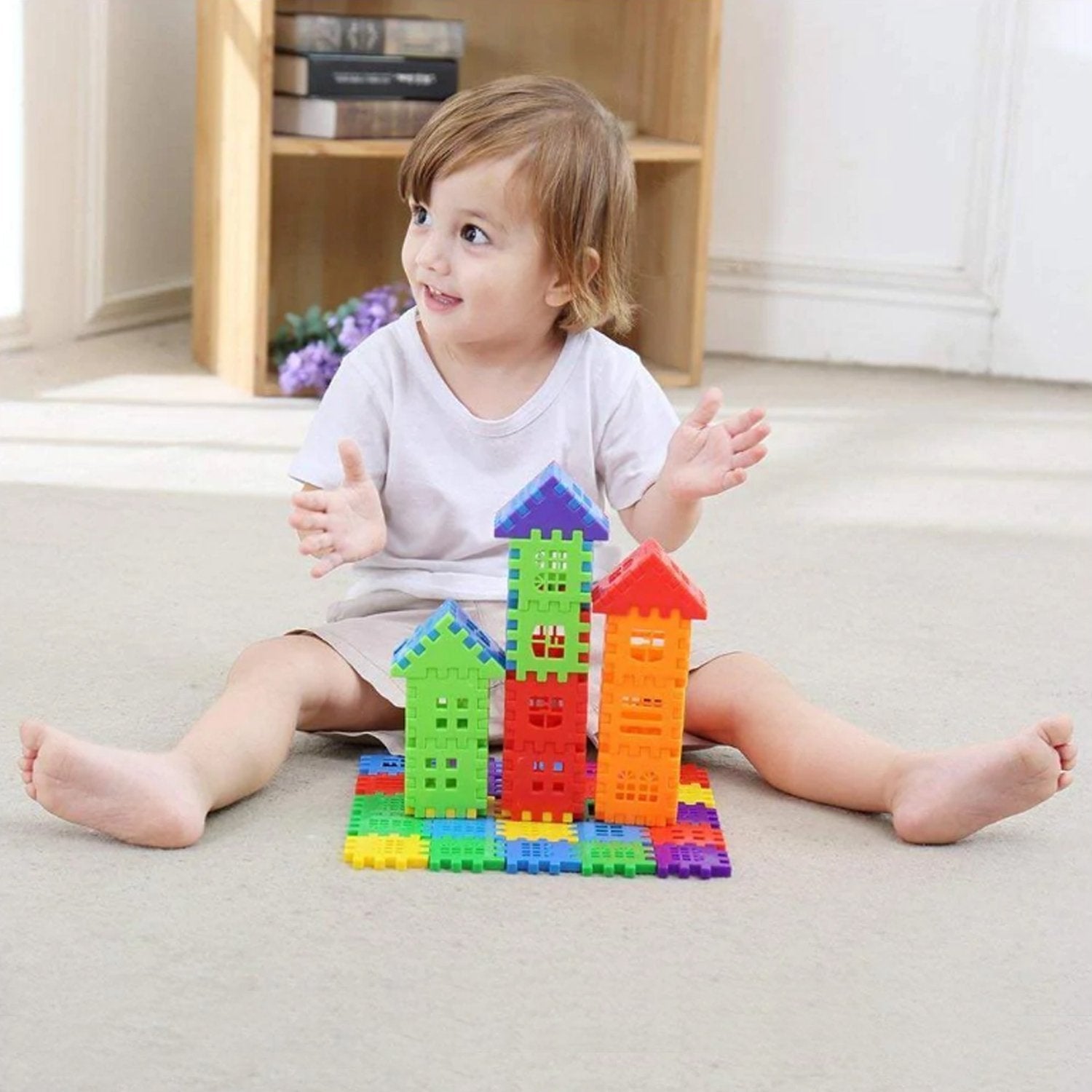 3911 200 Pc House Blocks Toy used in all kinds of household and official places specially for kids and children for their playing and enjoying purposes. 