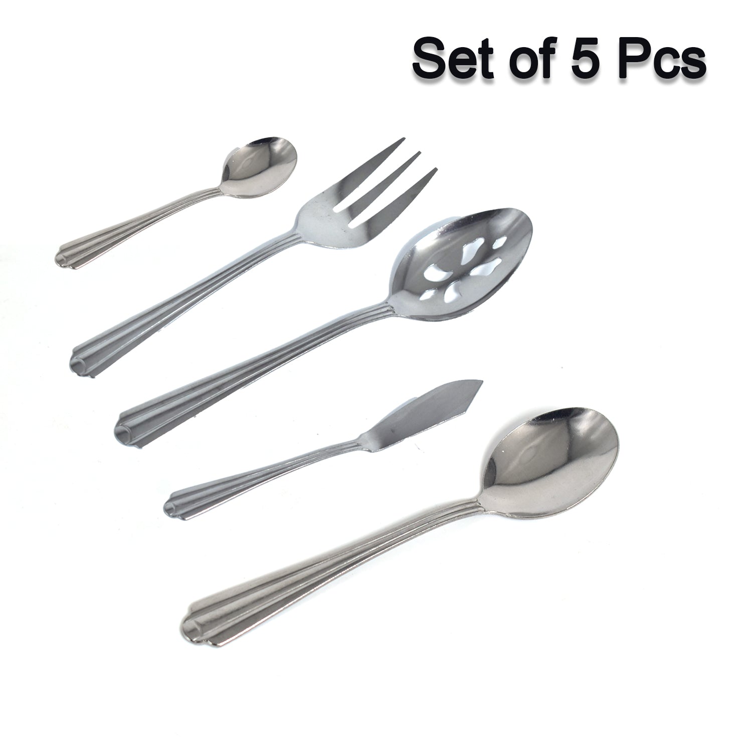 2780 5Pc Mix designed different spoons and fork for make your meal look classic 