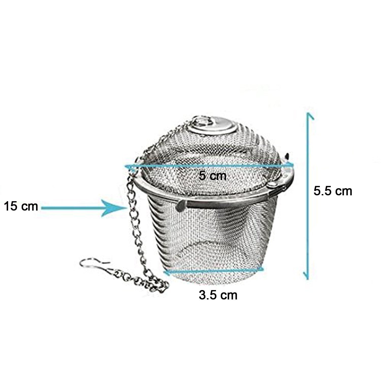 2861 Stainless Steel Spice Tea Filter Herbs Locking Infuser Mesh Ball 