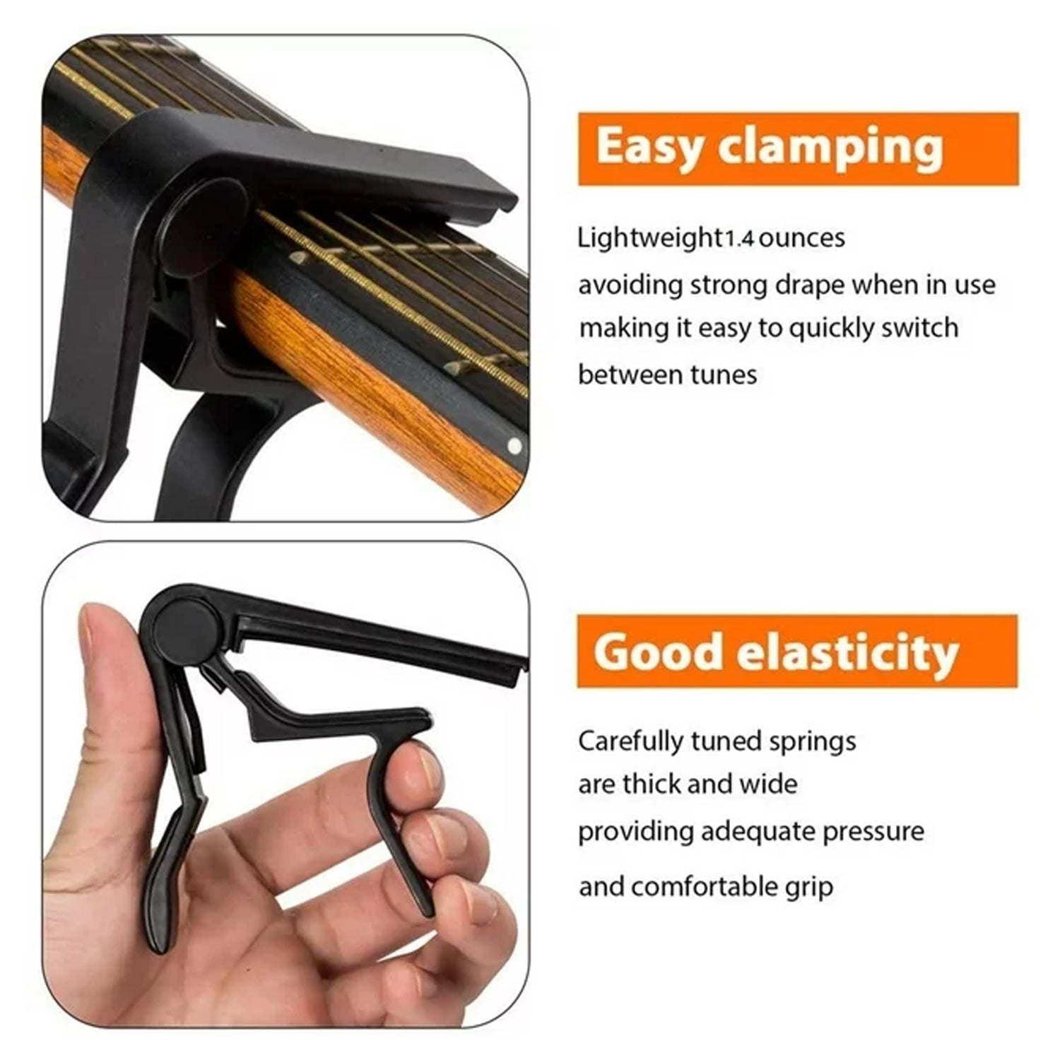 Guitar Capo with Pickup Stand, Soft Pad for Acoustic and Electric Guitar Ukulele Mandolin Banjo Guitar Accessories