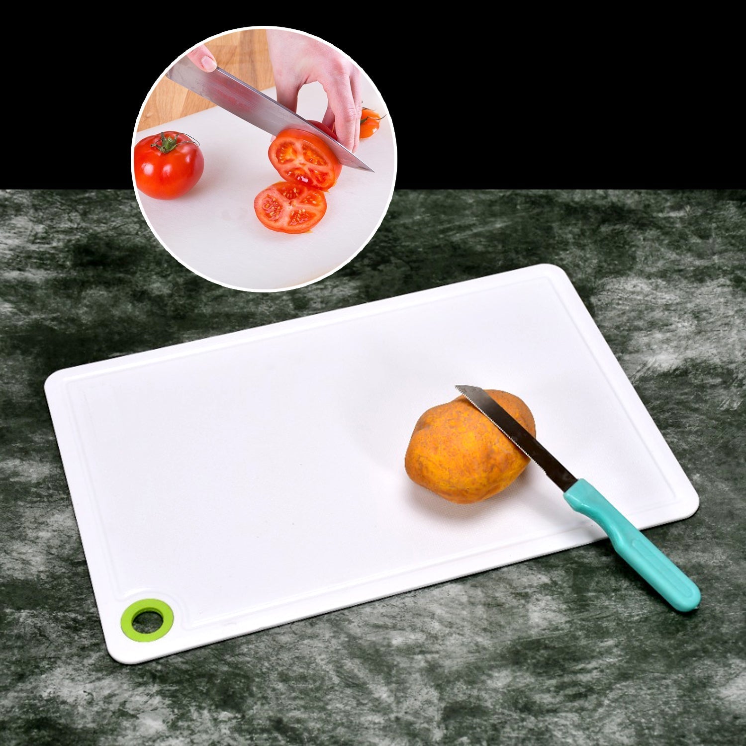 2316 Fruit & Vegetable Chopping Board Plastic Cutting Board For Kitchen DeoDap