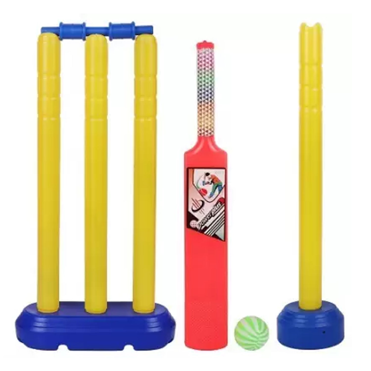 8014 Plastic Cricket Set with Stump,Ball and Bat Kit 