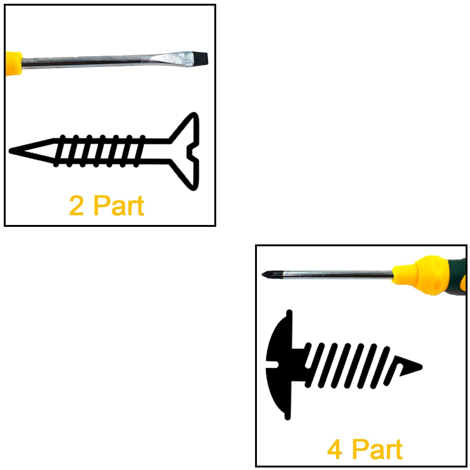 9151 2Pcs Triangle Screwdriver Multi function Repair Hand Tool 