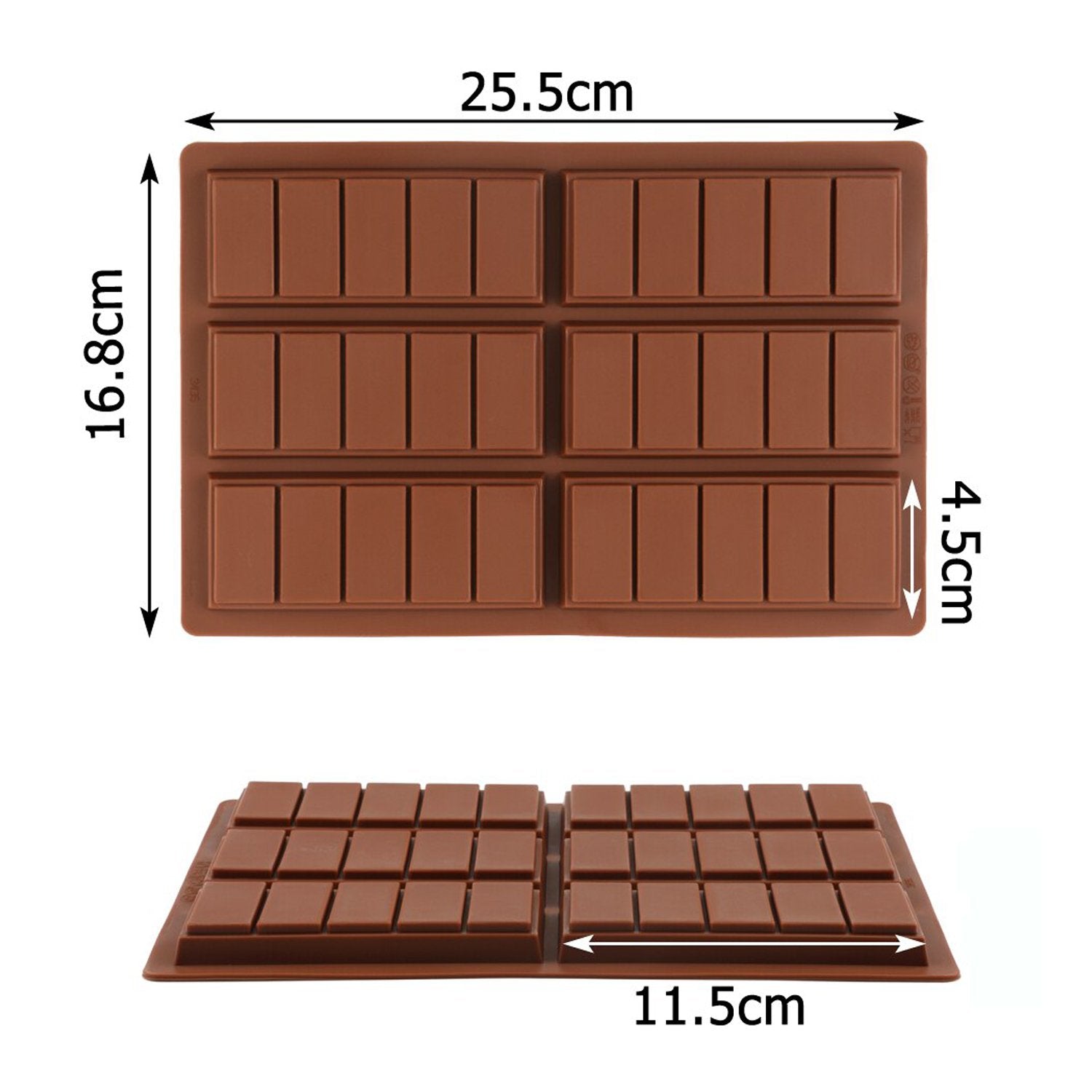 7613 Poly Carbonate Chocolate Bar Moulds PC Mould Clear Hard Candy Mould 