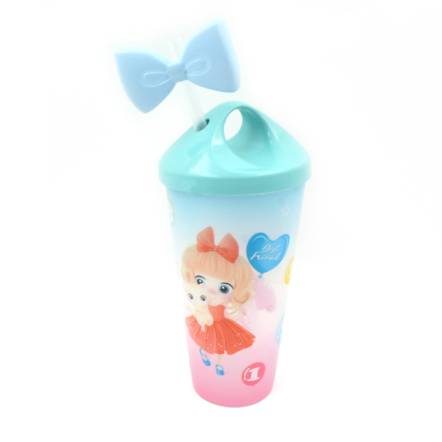 0290 LED Light Unicorn Water Bottle/Tumbler/ Mug with Straw & Lid for Kids.