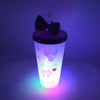 0290 LED Light Unicorn Water Bottle/Tumbler/ Mug with Straw & Lid for Kids.