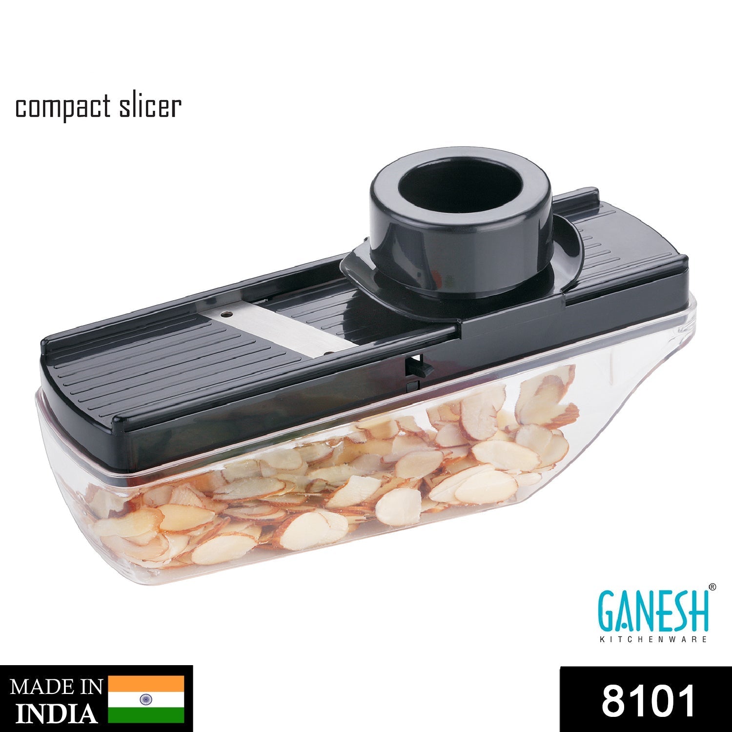 8101 Ganesh Plastic Vegetable Slicer Cutter, Black 