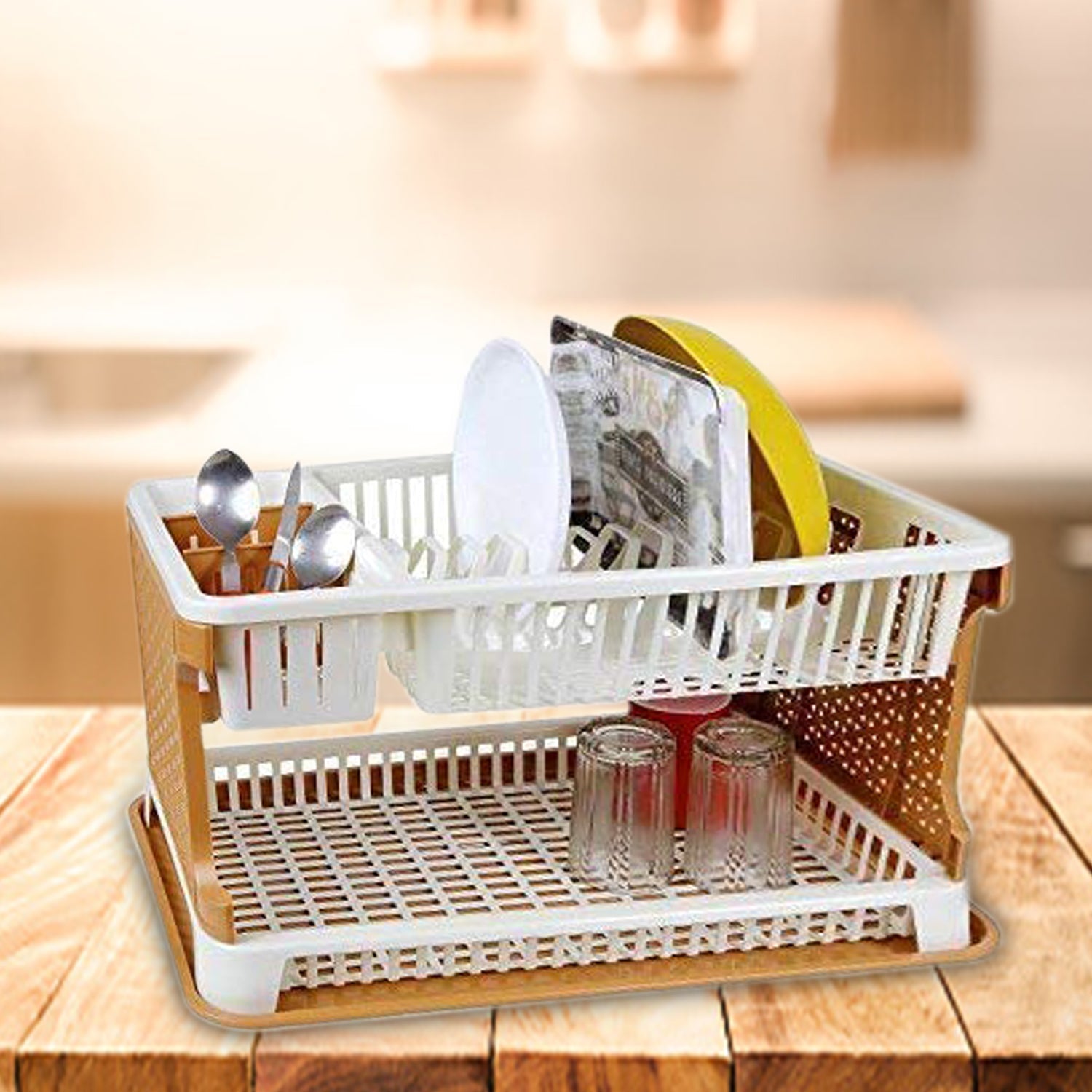 2266 Multipurpose Kitchen Organizer Rack with Water Storing Tray 