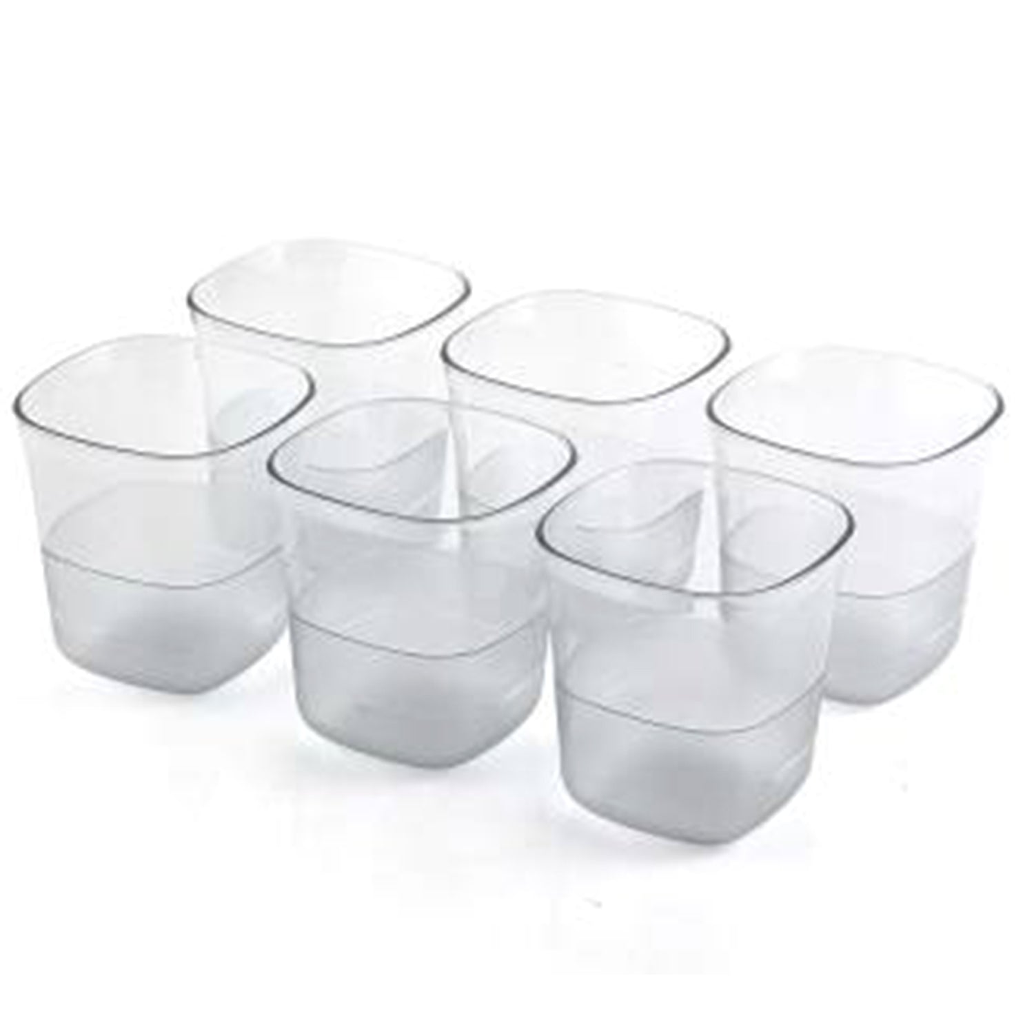 2358 Plastic Transparent Unbreakable Lemon Juice Jug Set and 6 pcs Glass 