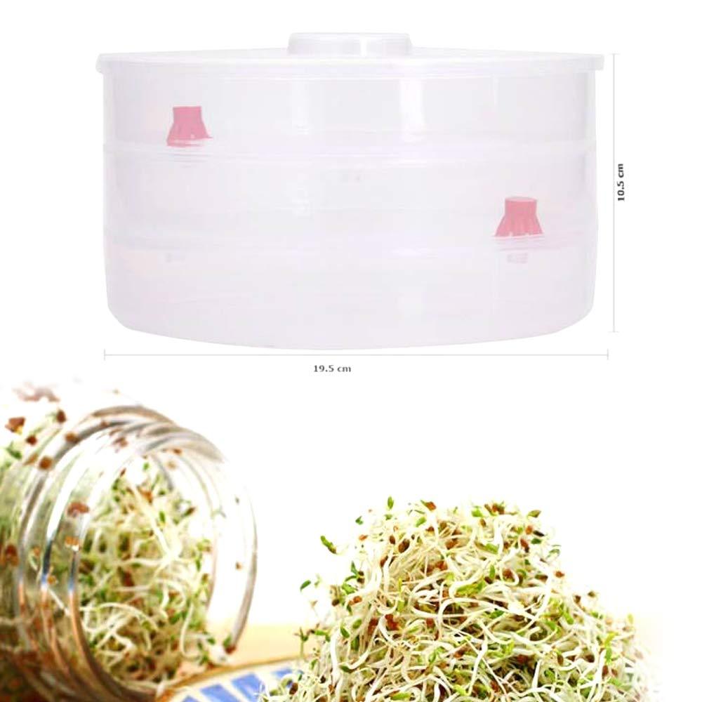 093 Plastic 3 Compartment Sprout Maker, White TOSS