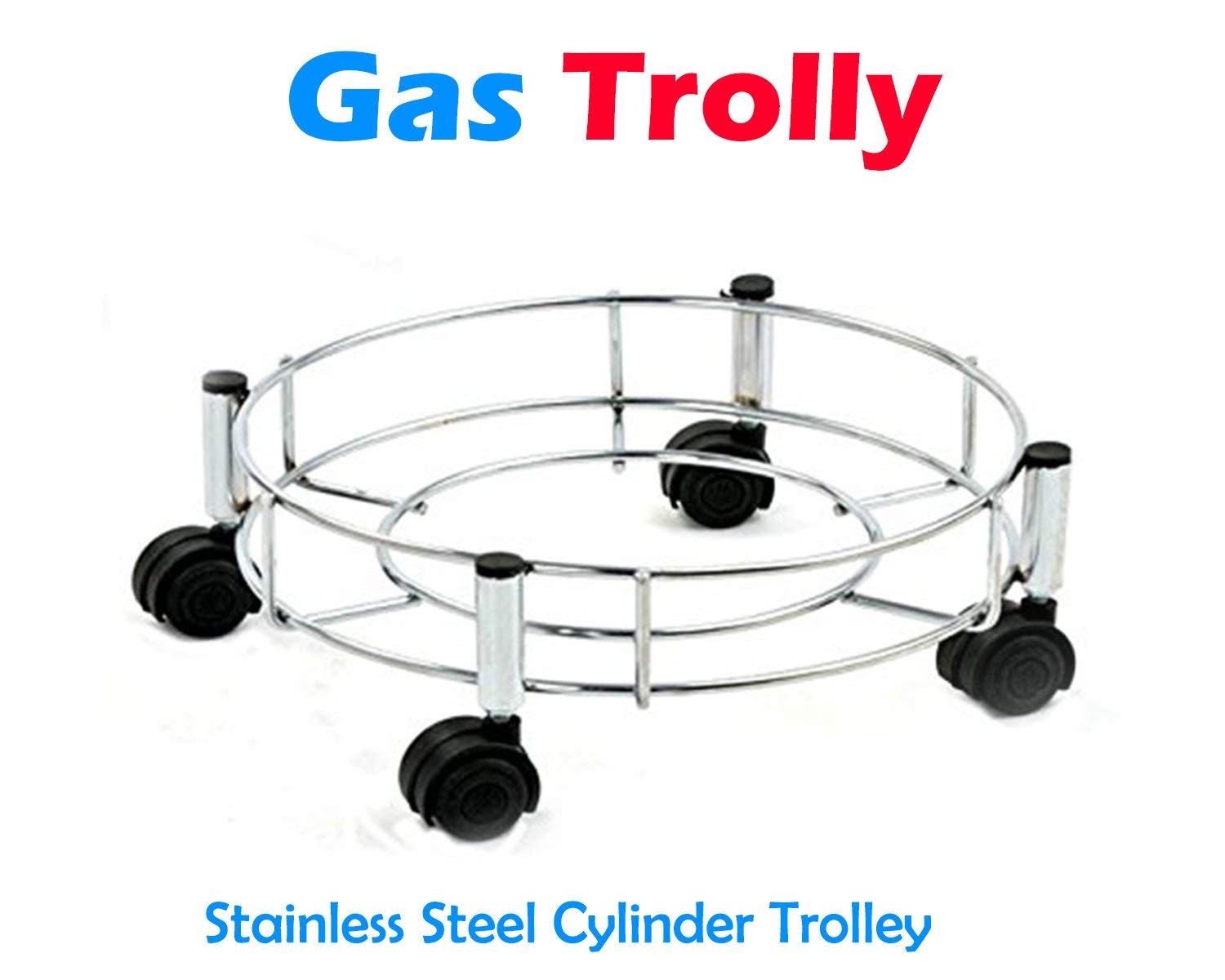 118 Stainless Steel Gas Cylinder Trolley DeoDap