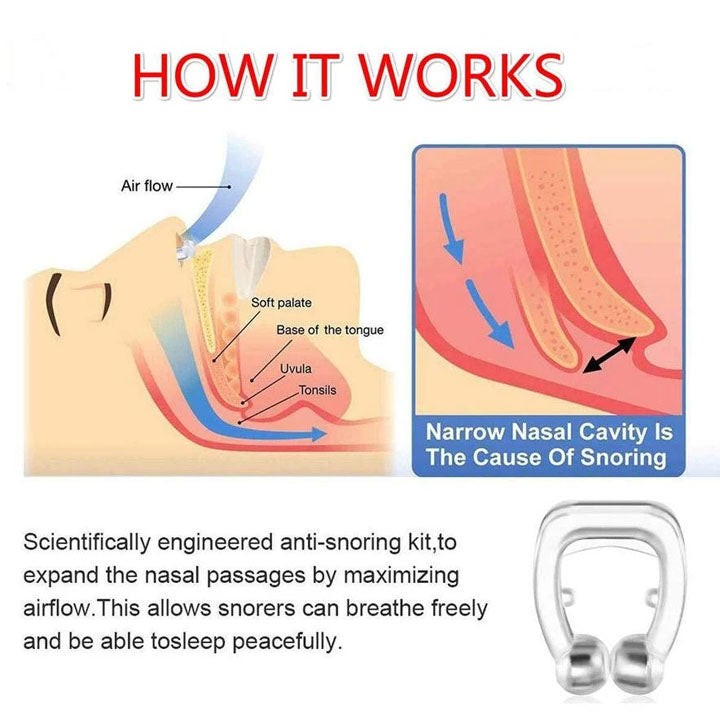 338 Snore Free Nose Clip (Anti Snoring Device) - 1pc TOSS