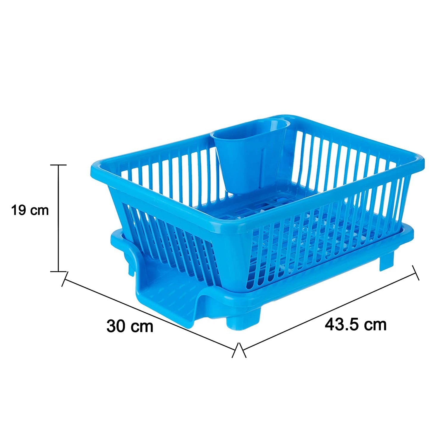 0607B Plastic Sink Dish Drainer Drying Rack (With Brown Box) 