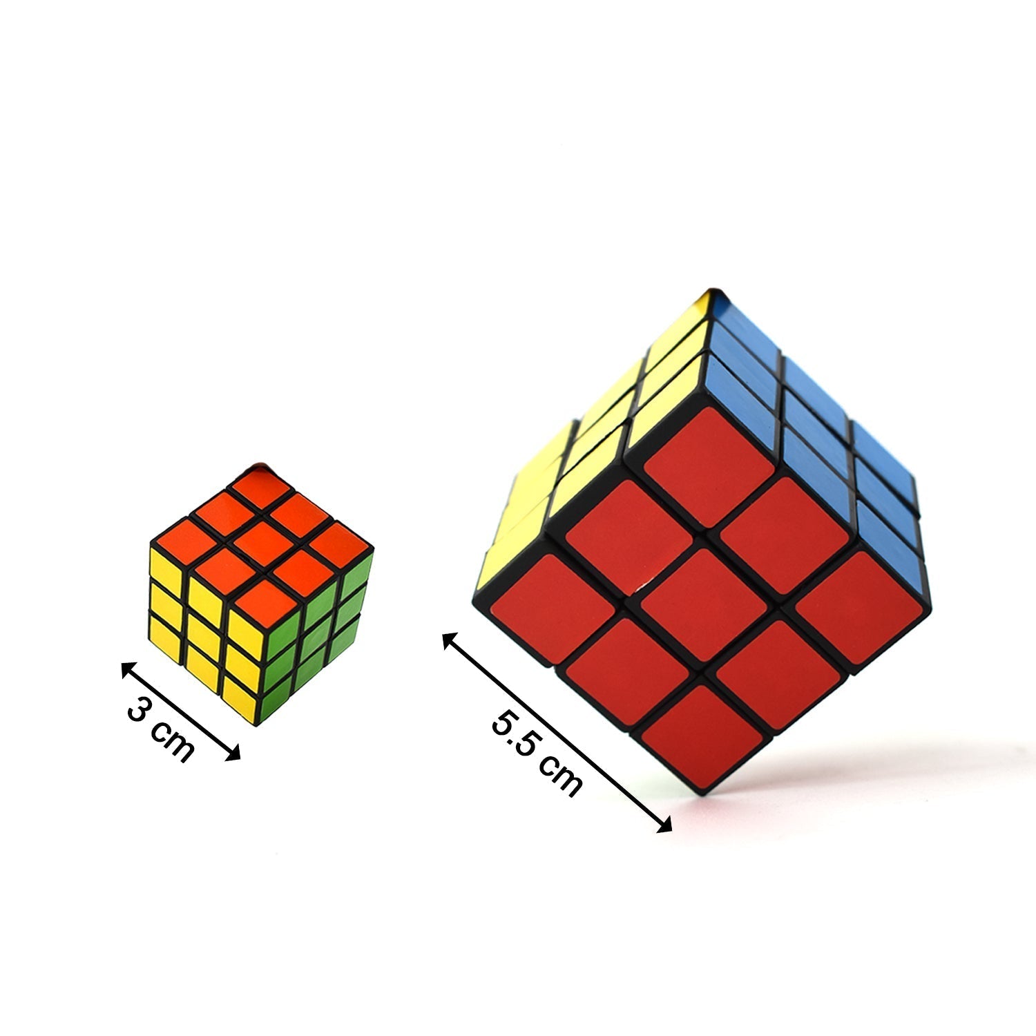 4817 Plastic Fancy 3x3 Small Cube Puzzles Game - 2 Pieces (Multicolour) 