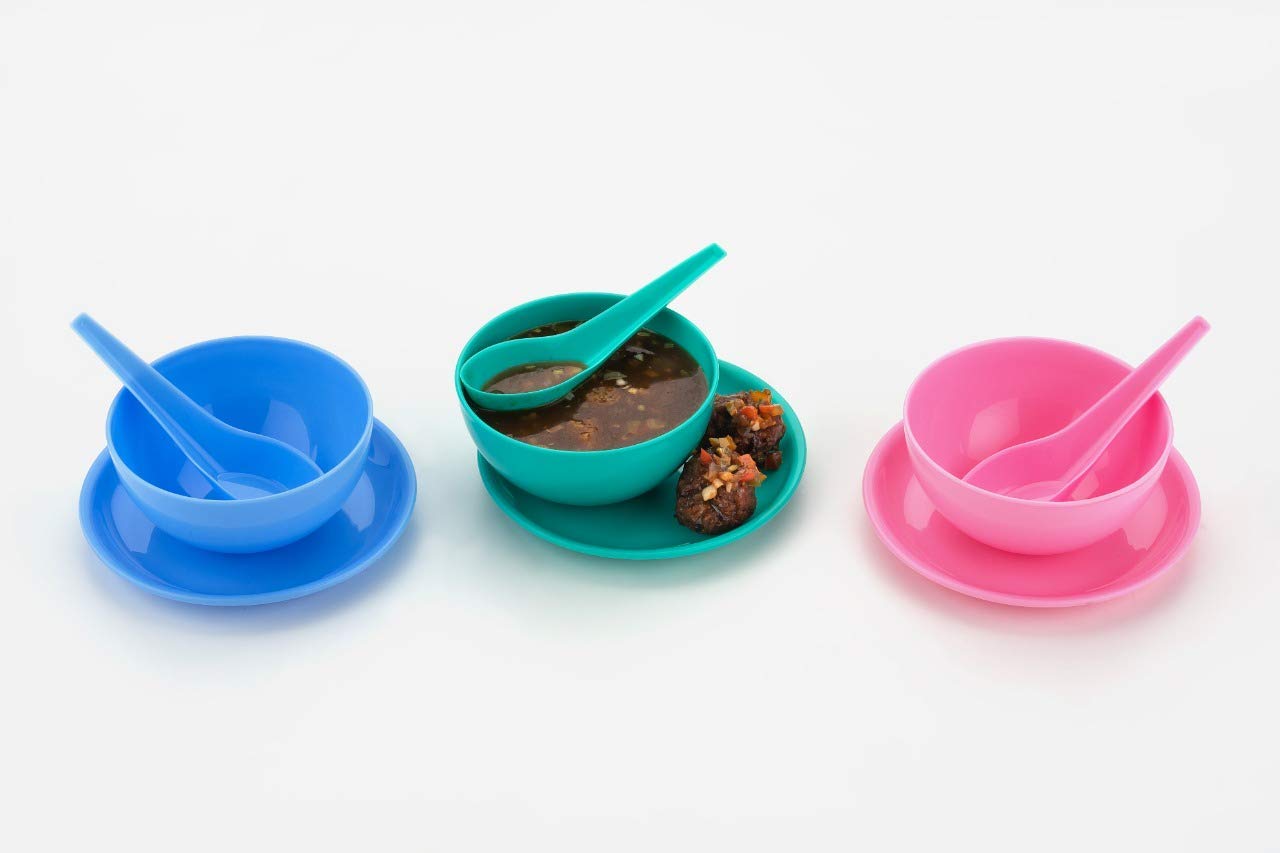 2184 Multipurpose Snack Set 3 pcs - Spoon, Bowl and Dish 