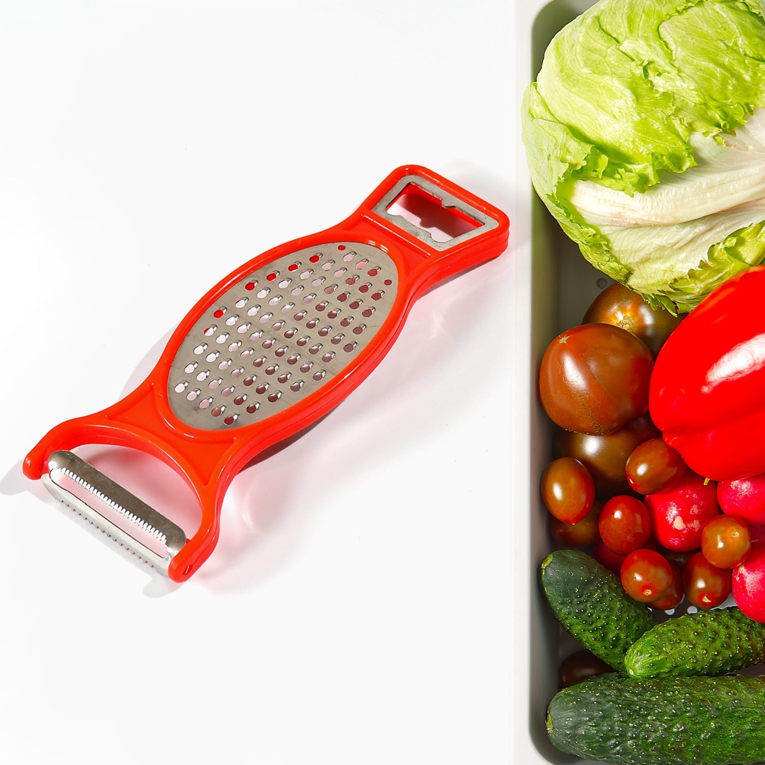 2202 Kitchen 3 in 1 Multi Purpose Vegetable Peeler Grater Cutter for Food Preparation 