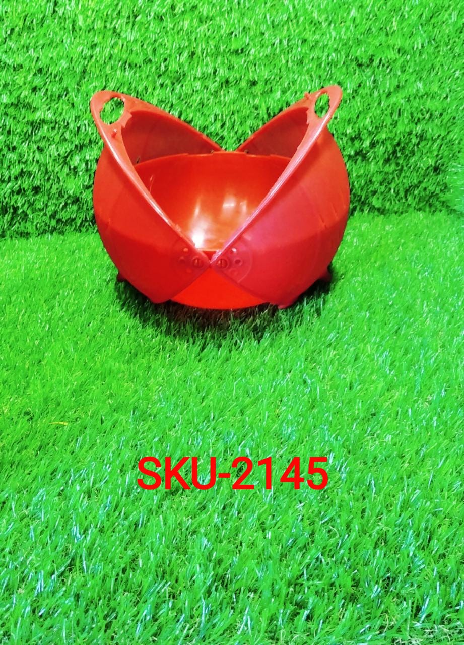 2145  Plastic Revolving Multi Functional Rice, Vegetable Fruit Wash Basket Bowl (Multi Colour) 
