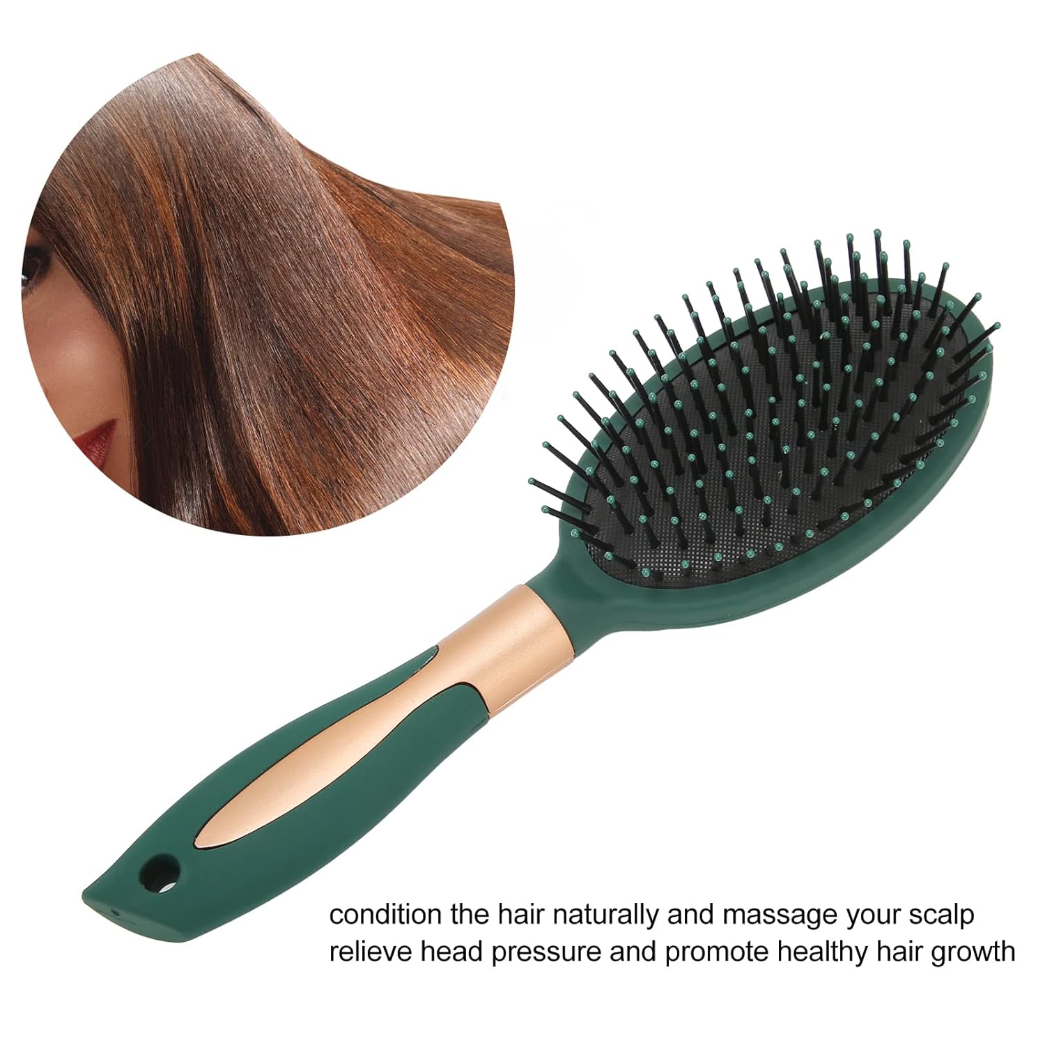 6415 Massage Comb, Air Cushion Massage Hair Brush Ergonomic Matt Disappointment for Straight Curly Hair Cushion Curly Hair Comb for All Hair Types, Home Salon DIY Hairdressing Tool  (1 Pc)