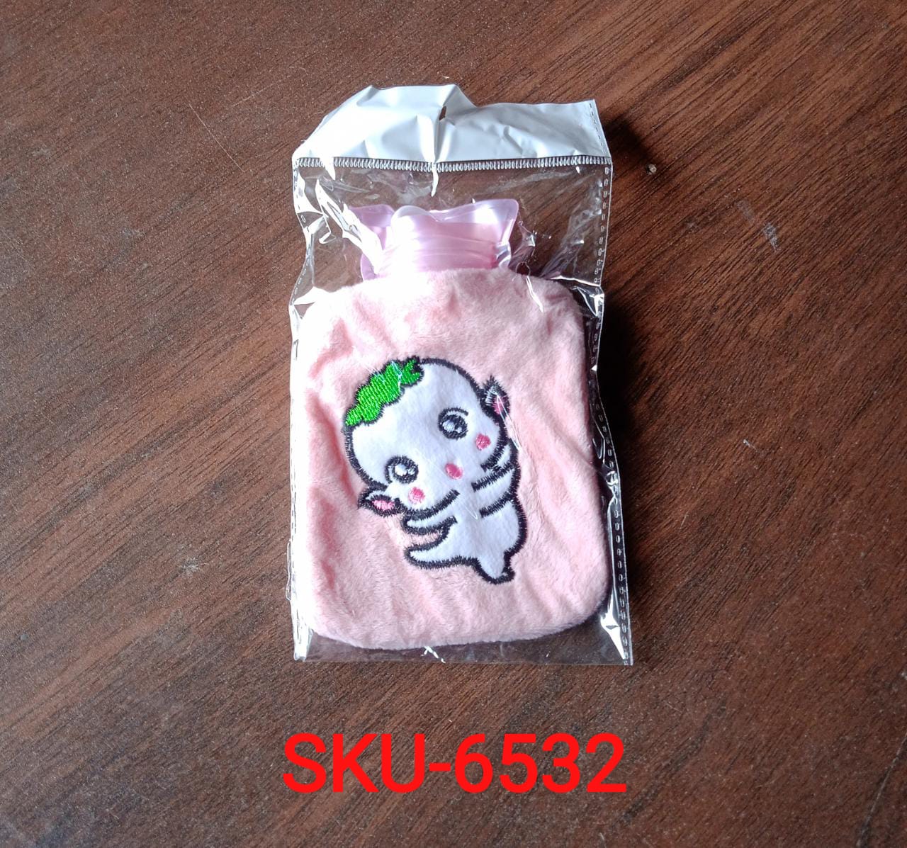 6532 Pink Cartoon small Hot Water Bag with Cover for Pain Relief, Neck, Shoulder Pain and Hand, Feet Warmer, Menstrual Cramps.