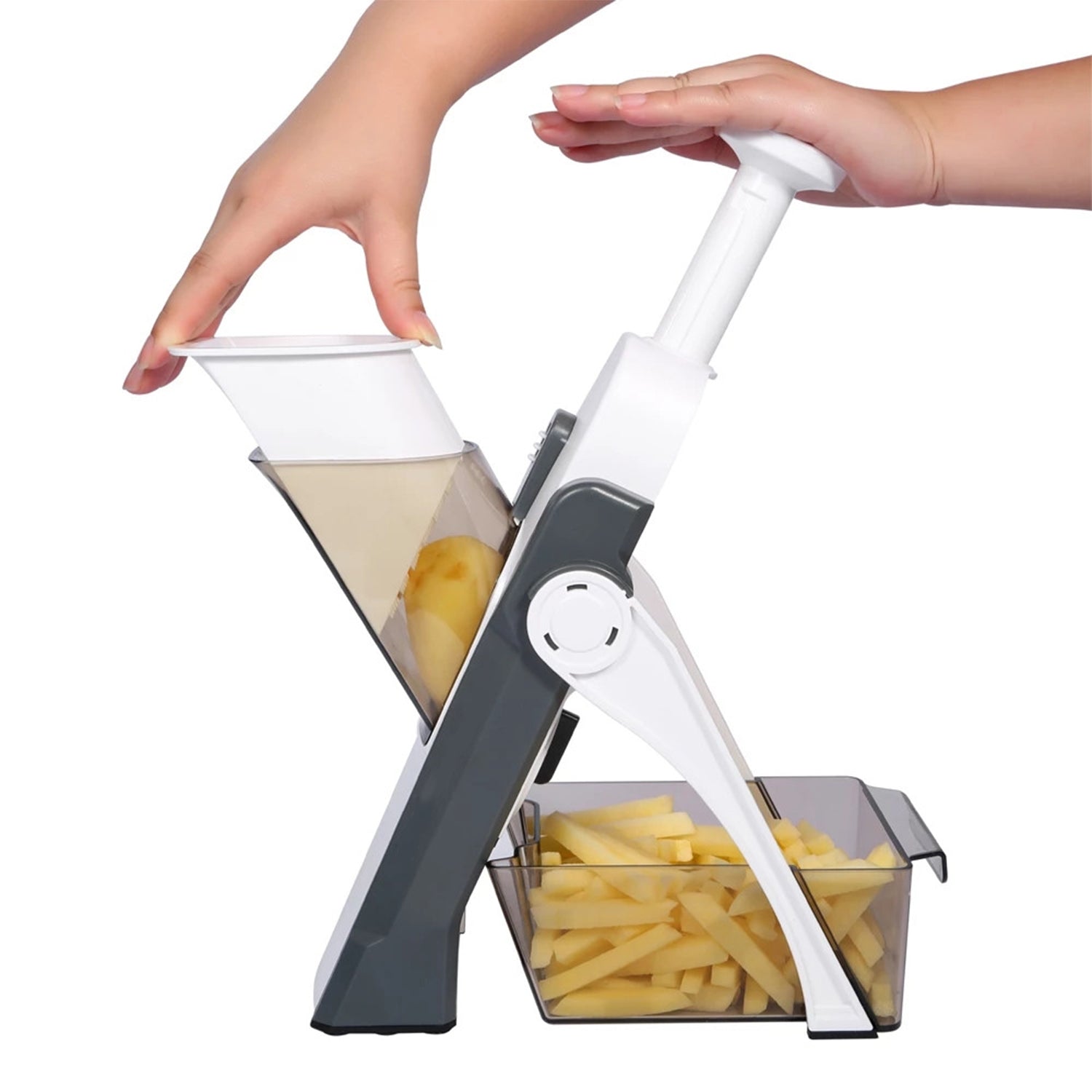 2803 Multi functional Time Saving Adjustable Hand Press Vegetables Chopper 