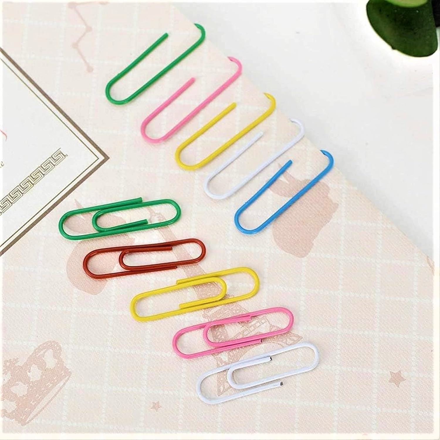 8859 MultiPurpose Assorted Color Coated Paper Clips, Assorted Sizes, Durable & Rustproof, Colored Paper Clips for Paperwork, DIY Work, classify Documents, Bookmark, Snacks Bag Clips, Suitable for Home, School, Office (Approx 28 Pcs)