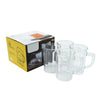 2409 Unbreakable Drinking Plastic Type Glass Set, Beer Mug, Set of 4 PCs, Transparent 