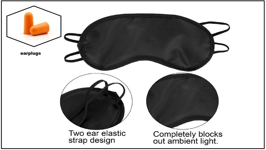 7208 Super Smooth Sleep Mask Eye Cover with earplugs 