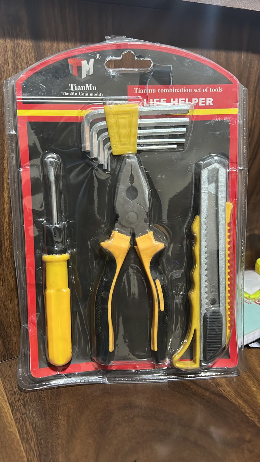 9177 Combo Tool Allen Key Set & Combination Plier With Screw Driver and Cutter 